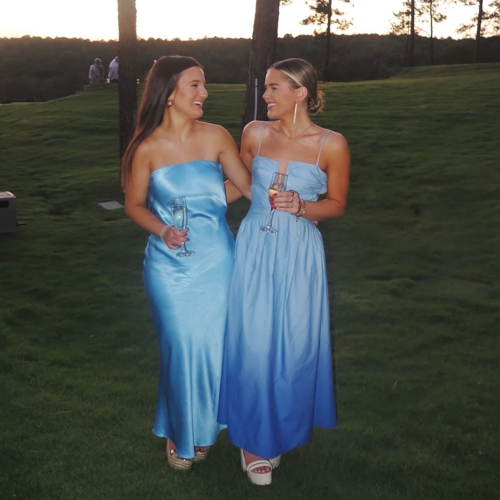 Hello Molly Dipped In Fun Midi Dress Blue - Picture 3 of 4